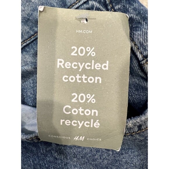 H&M Divided Jeans Womens 90’s High Waist Baggy Jeans Y2K Blue Medium Wash XXL - Picture 7 of 9